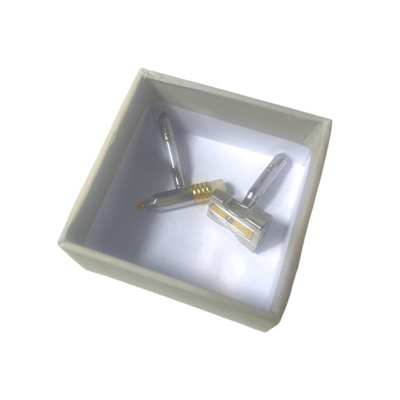 Pencil and Sharpener Cuff Links Teacher School Formal Gift - Picture 3 of 4